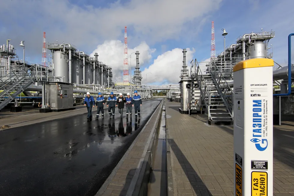 Awaiting delivery: the Portovaya compressor station in Russia pumps gas into Nord Stream for further supply to Germany