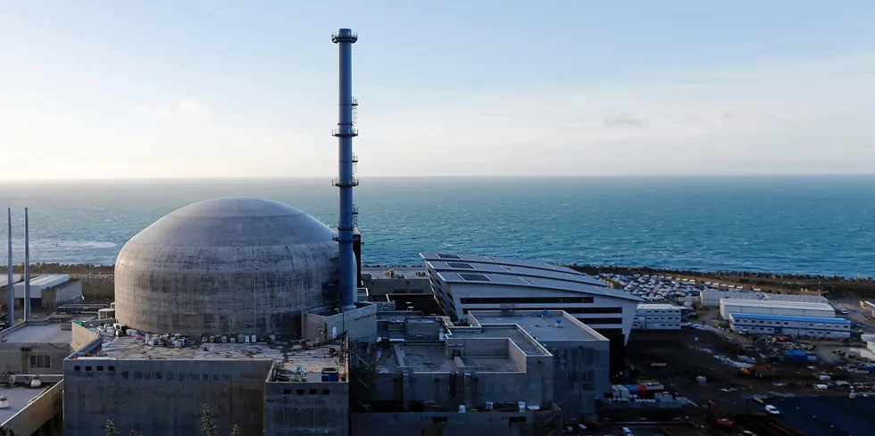 Delayed EPR reactor Flamanville 3 in France.