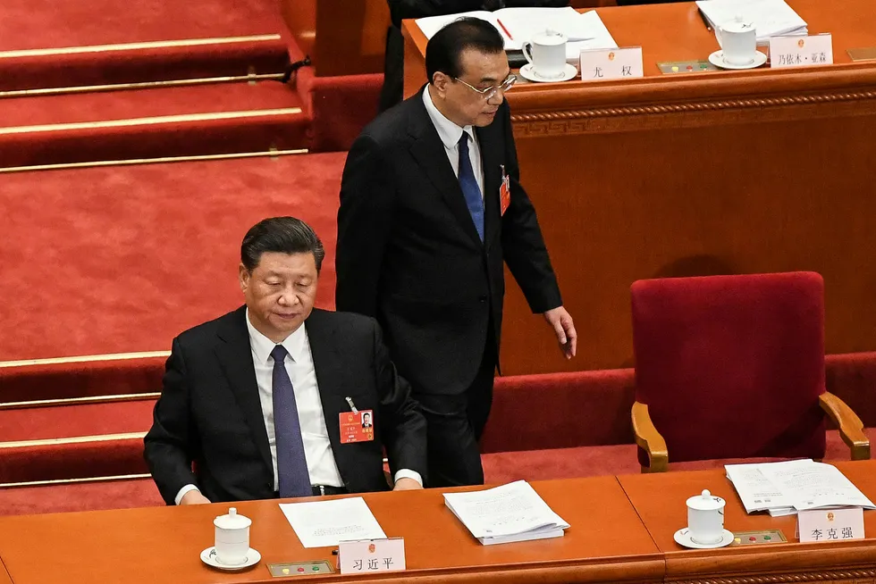 Under ledelse av Xi Jinping vil Kinas ikke spesielt demokratiske lovgivende forsamling gjøre Hongkong mindre demokratisk. Her Xi på Folkekongressen for noen dager siden.