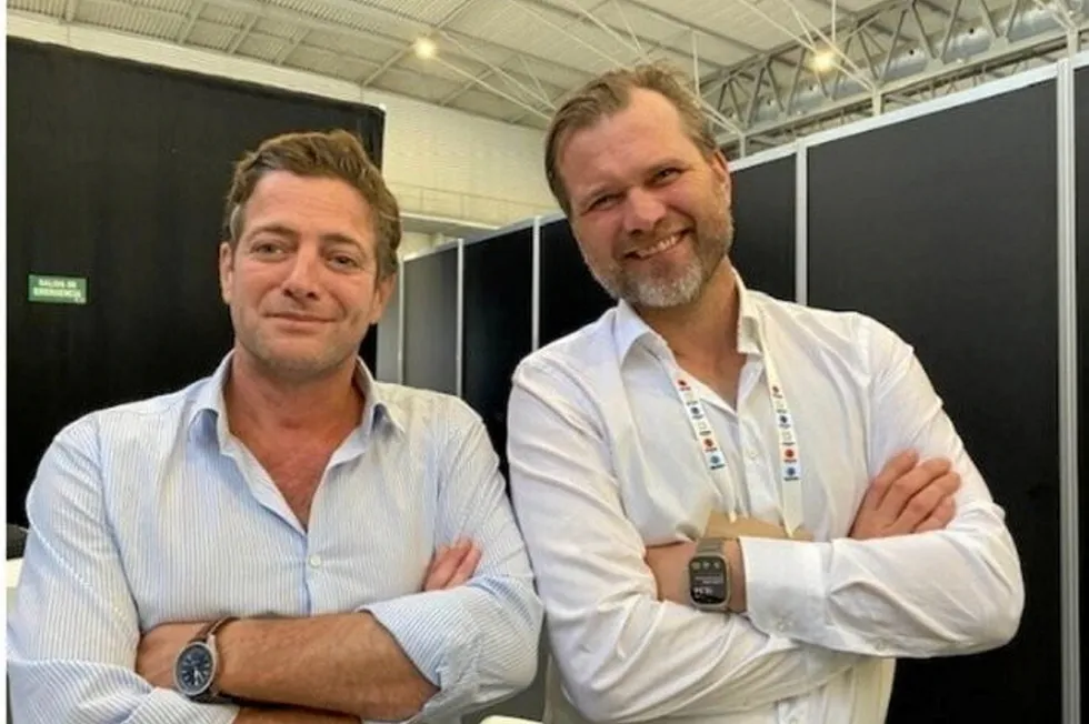 AquaFounders Capital executives Ohad Maiman (left) and Thue Holm have identified a site in the Netherlands for The Black Cod Company and the demo unit of 'Farm in a Box'.