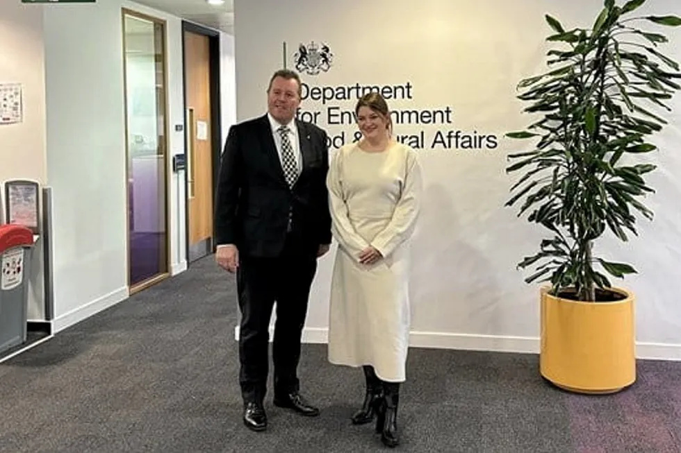 Norway's Fisheries and Oceans Minister Cecilie Myrseth met her British colleague Mark Spencer, Minister of State at the Department for Environment, Food and Rural Affairs, this winter during the her visit to London.