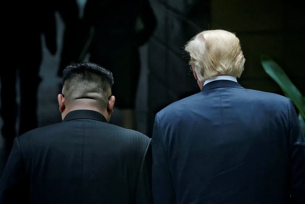 Hvem som står igjen som seierherre etter møtet mellom president Donald Trump og Nord-Koreas leder Kim Jong Un, gjenstår å se. Foto: Reuters/NTB scanpix