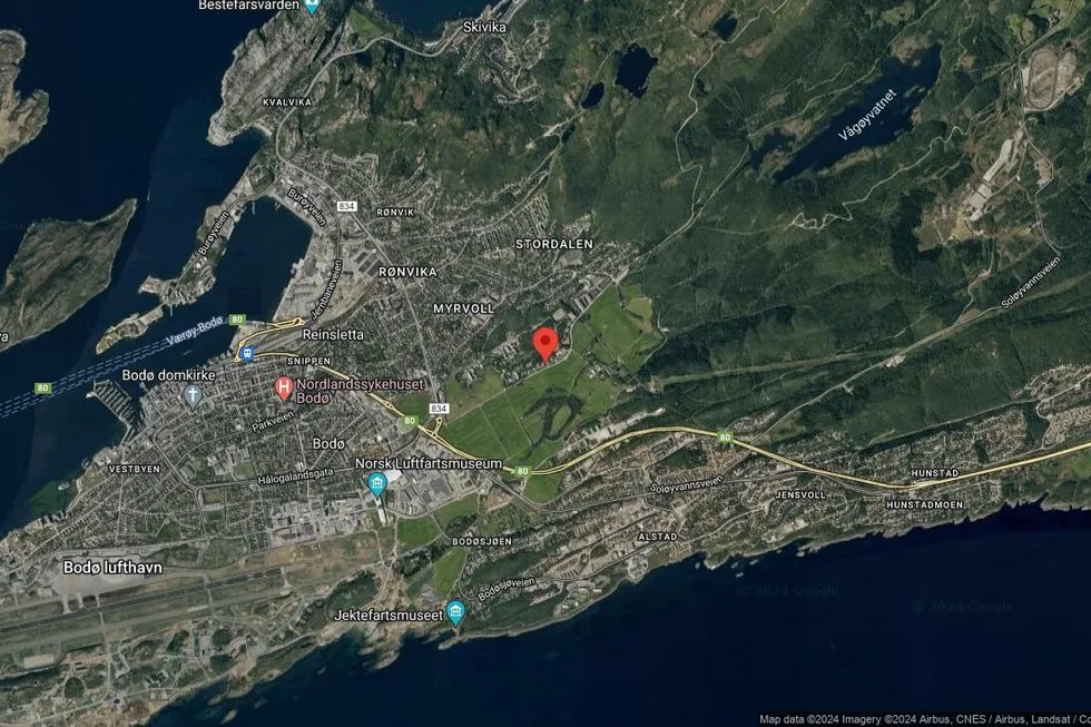 Området rundt Junkerveien 55G, Bodø, Nordland