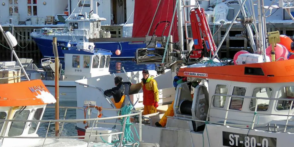 SESONG: Glimt fra Henningsvær under årets vinterfiske, da det ble landet over 3.300 skreifangster her. Folk og båter på bildet har ellers ingen tilknytning til saker som er omtalt i denne artikkelen.Foto: Jon Eirik Olsen