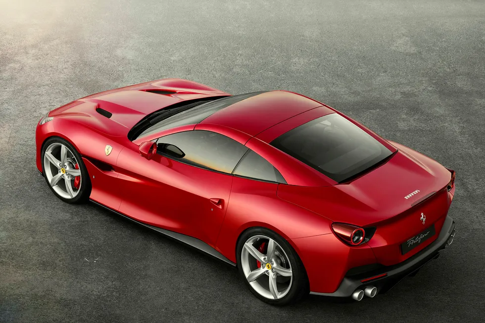 Dette er den nye modellen Portofino fra Ferrari. Foto: Ferrari