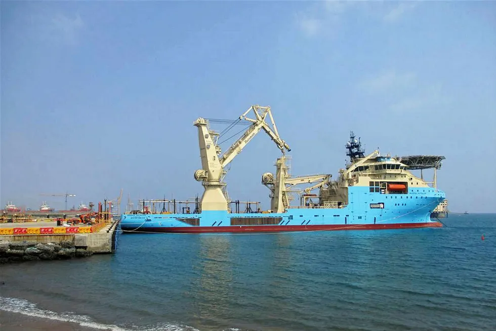 Maiden job: the Maersk Installer subsea support vessel has just completed its first contract