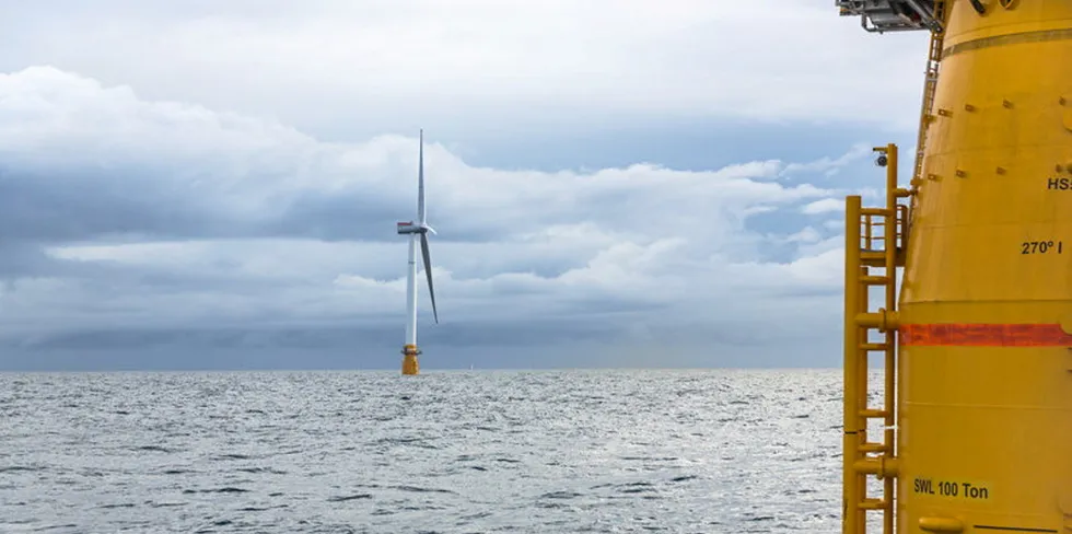 The Hywind Scotland floating wind array in the UK North Sea