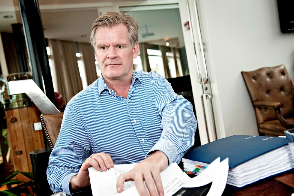 Tor Olav Trøim eier halvparten av det unge rederiet 2020 Bulkers som har skip i bestilling ved New Times-verftet i Kina. Foto: Elin Høyland