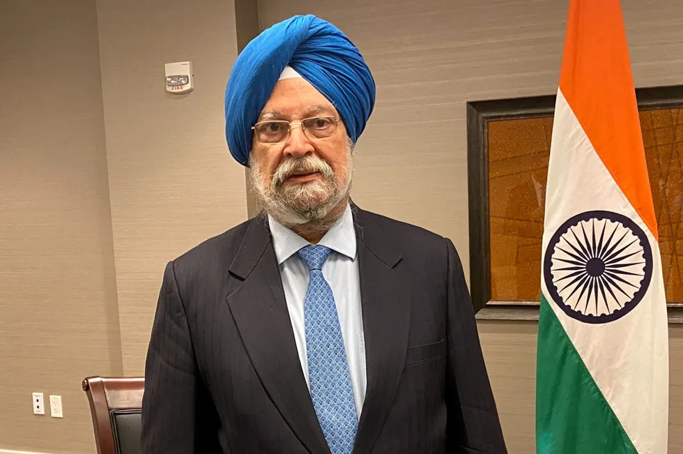 Licensing round: Indian Minister of Petroleum and Natural Gas Hardeep Singh Puri.