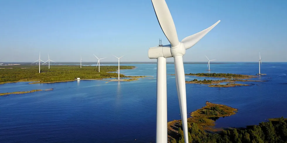 OX2's Ajos nearshore wind farm in Finland.