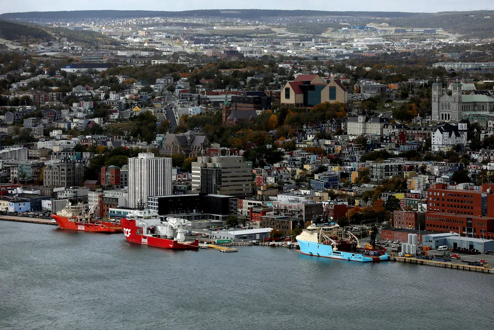 Port: Ships in St John's harbour, Newfoundland and Labrador, Canada
