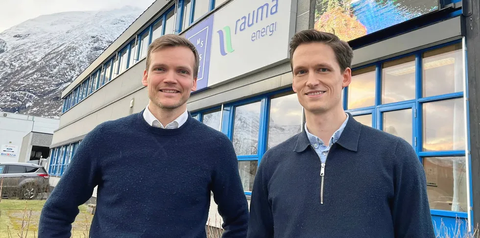 I Rauma Energi er Bjørnar Einang (til v) ny markedssjef, og Sigurd Sanner Jørgensen (til h) er ny økonomisjef.