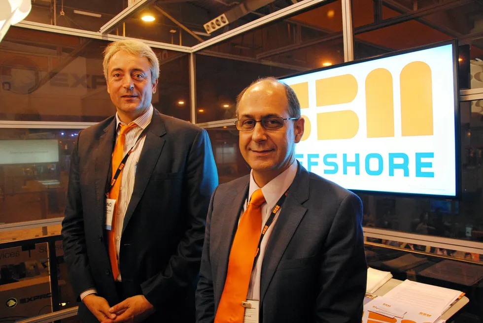 Moving on: SBM Offshore chief transition officer Philippe Barril (right) alongside chief executive Bruno Chabas