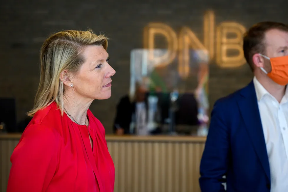Kjerstin Braathen, konsernsjef i DNB og Thomas Midteide, konserndirektør Kommunikasjon og Bærekraft måtte godta 400 millioner kroner i bot denne uken.