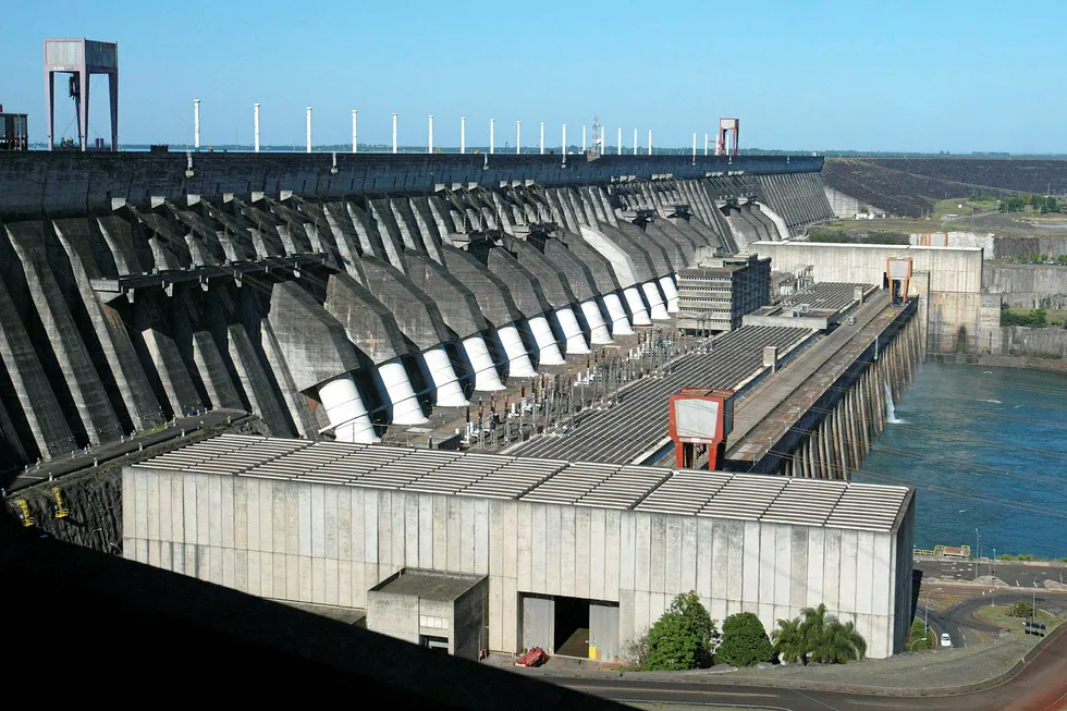 Hydro power: the Itaipu Hydroelectric dam on the Brazilian side of the border with Paraguay
