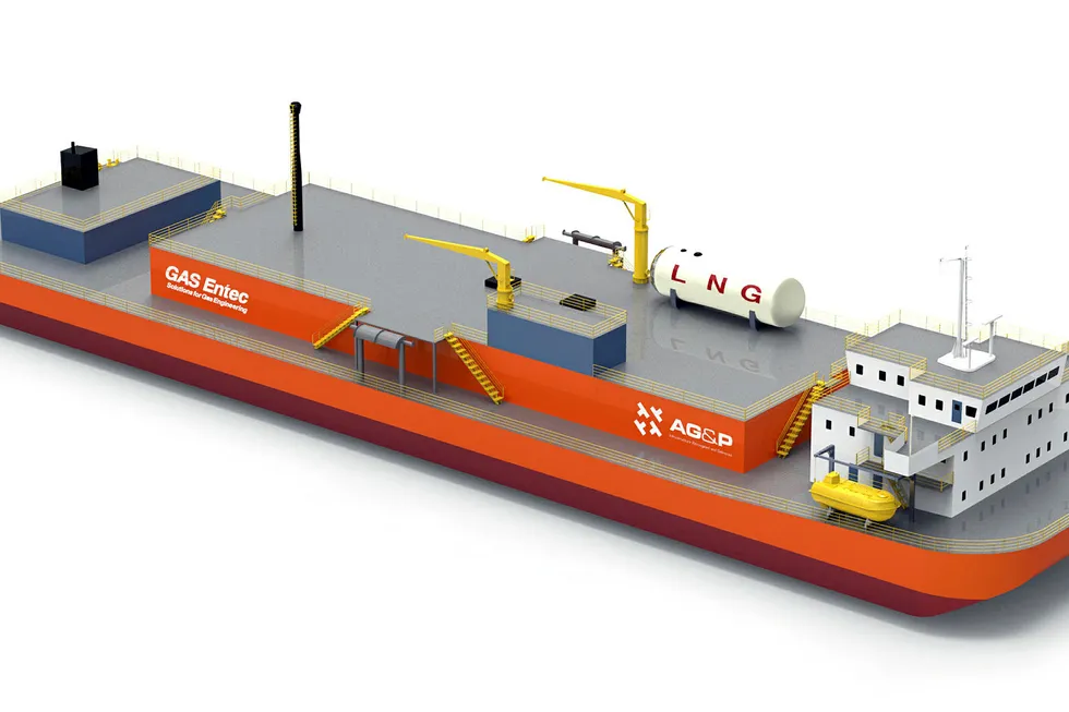 Niche vessel: artist's impression of AG&P's LNG carrier