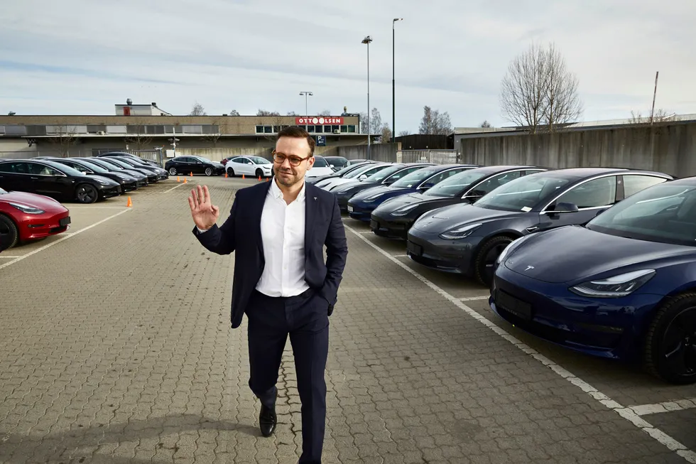 Tesla Norge-sjef Axel Tangen.