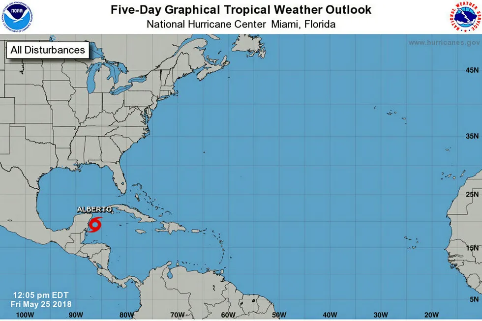 Alberto: Sub-tropical storm Alberto expected to make landfall on Monday