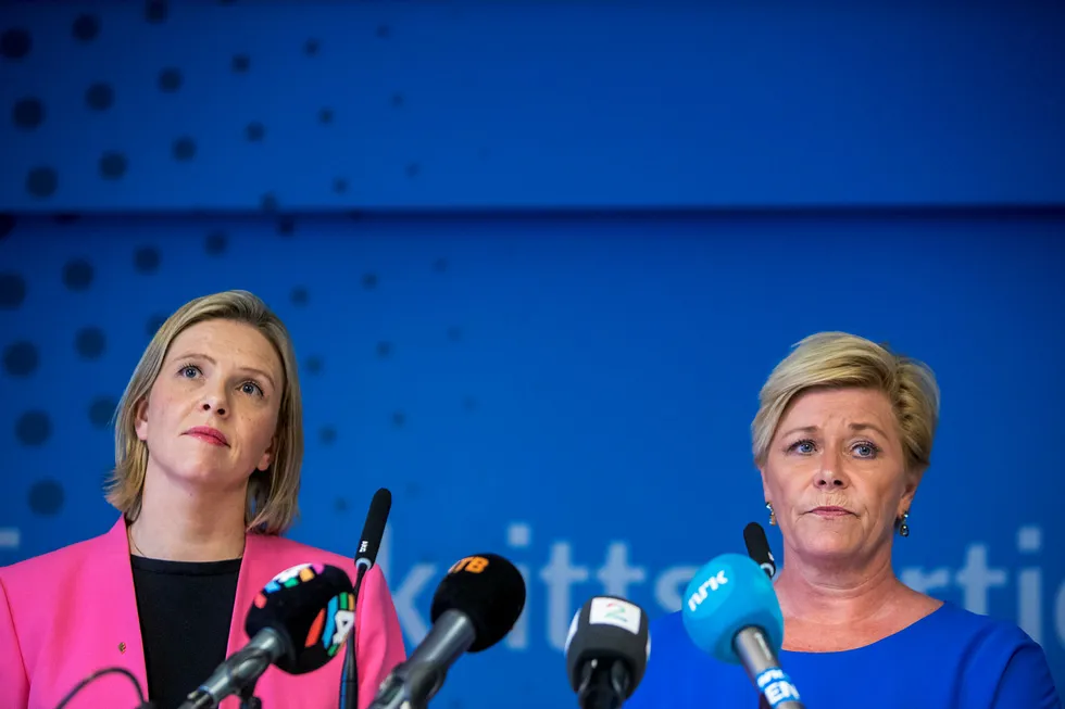 Siv Jensen får med seg Sylvi Listhaug tilbake i regjering. Det er hun svært fornøyd med.