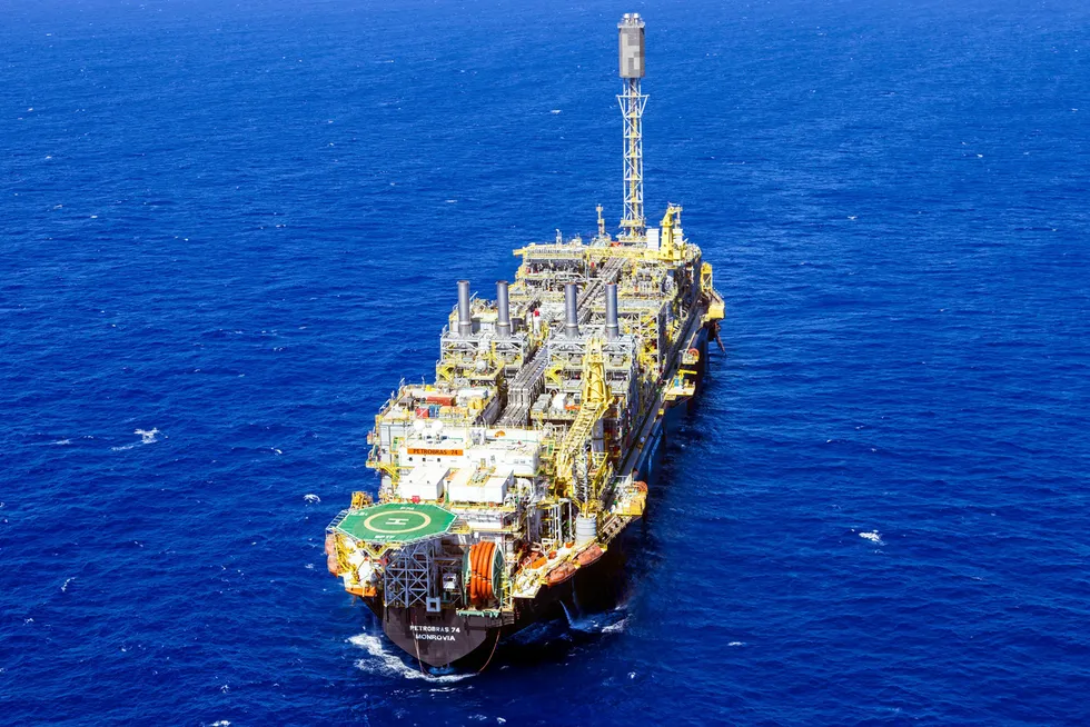 Big award: the P-74 was the first FPSO to enter operation in the Buzios pre-salt field in the Santos basin offshore Brazil