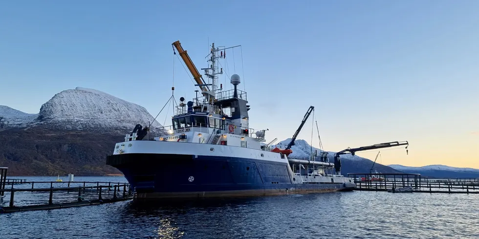 Med ny maling i nye farger er «Bukkholmen» klar for jobb. Her fra en testkjøring i helga som var.