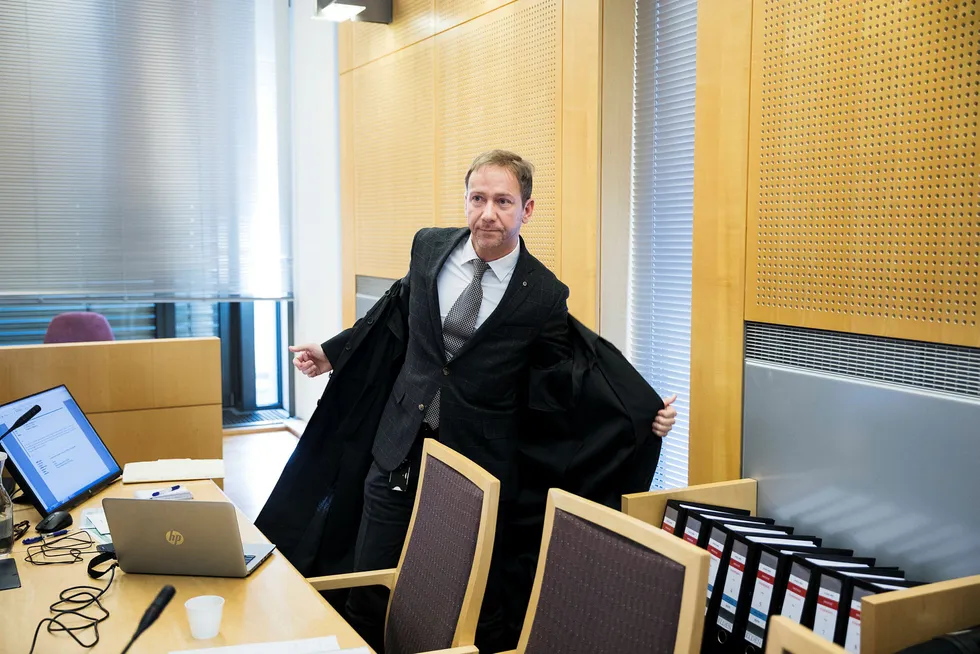 Bondens advokat Rasmus Dannevig Woxholt sier hans klient er uskyldig, og at han anker dommen fra Oslo tingrett. Foto: Per Thrana