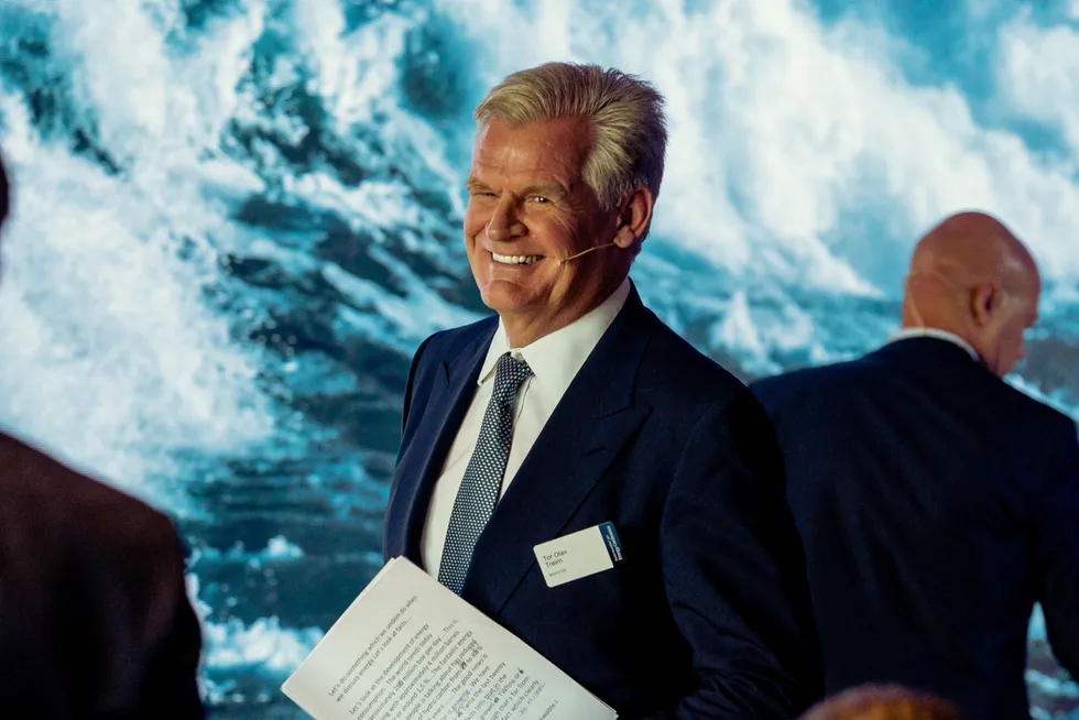 Hydrokarbonisten: Tor Olav Trøim var i storform under Pareto Securities' årlige energikonferanse i september.
