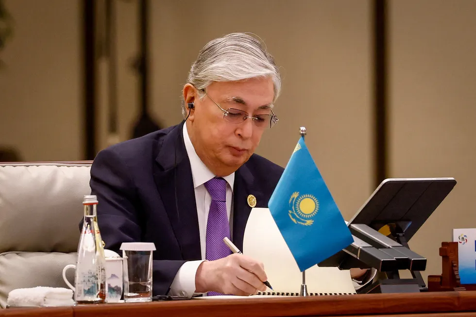 Re-think: Kazakhstan President Kassym-Jomart Tokayev during the China-Central Asia Summit in Xi'an in China in May 2023.