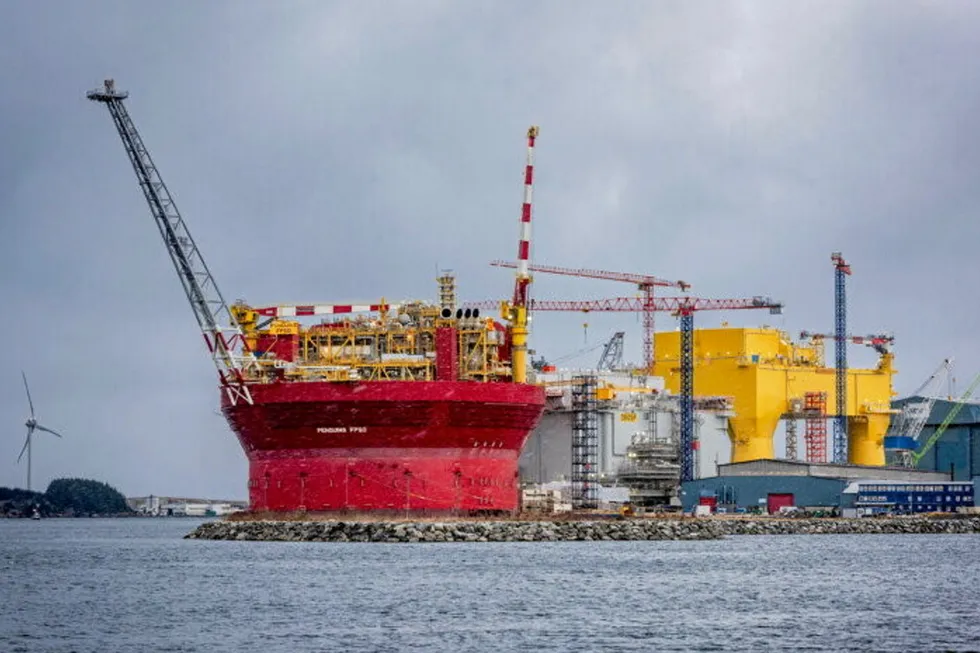 Shaping up: the Penguins FPSO at Aibel's yard in Norway