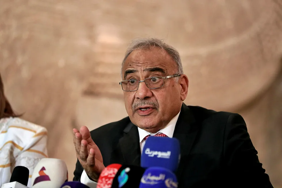 Concerns: Iraqi Prime Minister Adel Abdul-Mahdi