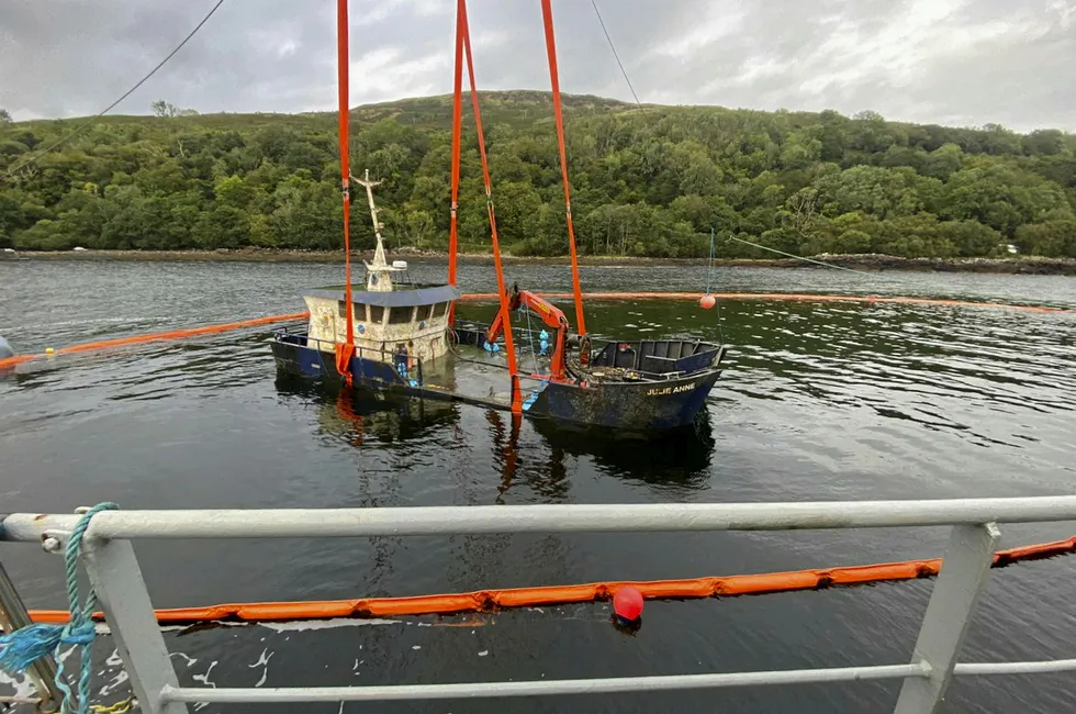 The Julie Anne will now be towed to a secure location where a full inspection will be carried out to identify the cause of the sinking.