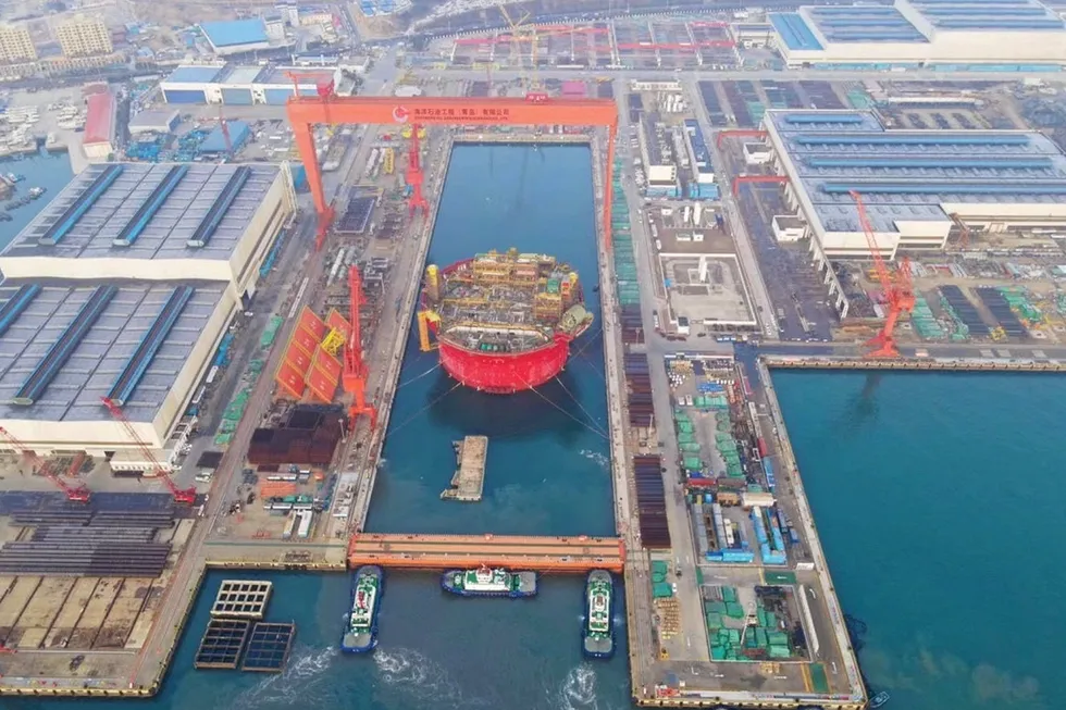 Under construction: the Penguins FPSO is being built at COOEC's yard in Qingdao, China