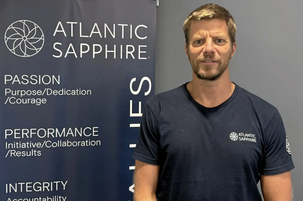 Gunnar Aasbø-Skinderhaug er finansdirektør og viseadministrerende direktør i Atlantic Sapphire i Florida.