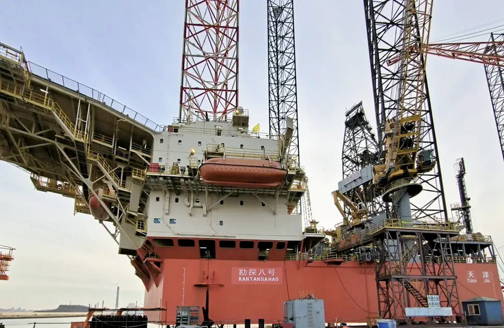 Snapped up: the Kantan 8 (formerly West Proteus), bought by Sinopec from DSIC Offshore, started drilling offshore China in December.