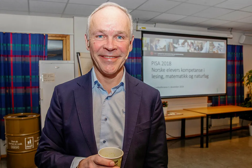 Kunnskapsminister Jan Tore Sanner la mandag frem Pisaresultater 2018.