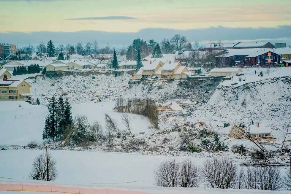 Natt til 30. desember tok et stort kvikkleireskred med seg flere hus fra boligfeltet Nystulia på Ask i Gjerdrum.