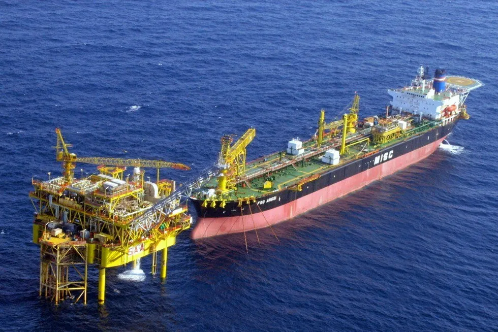 One of the offshore fleet. FSO Angsi, owned by MISC