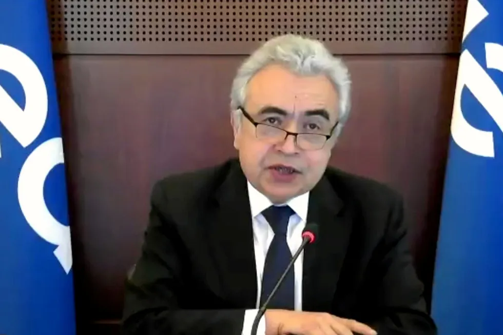 Recommendations: IEA executive director Fatih Birol speaking during an online briefing about it 10-point plan on Thursday