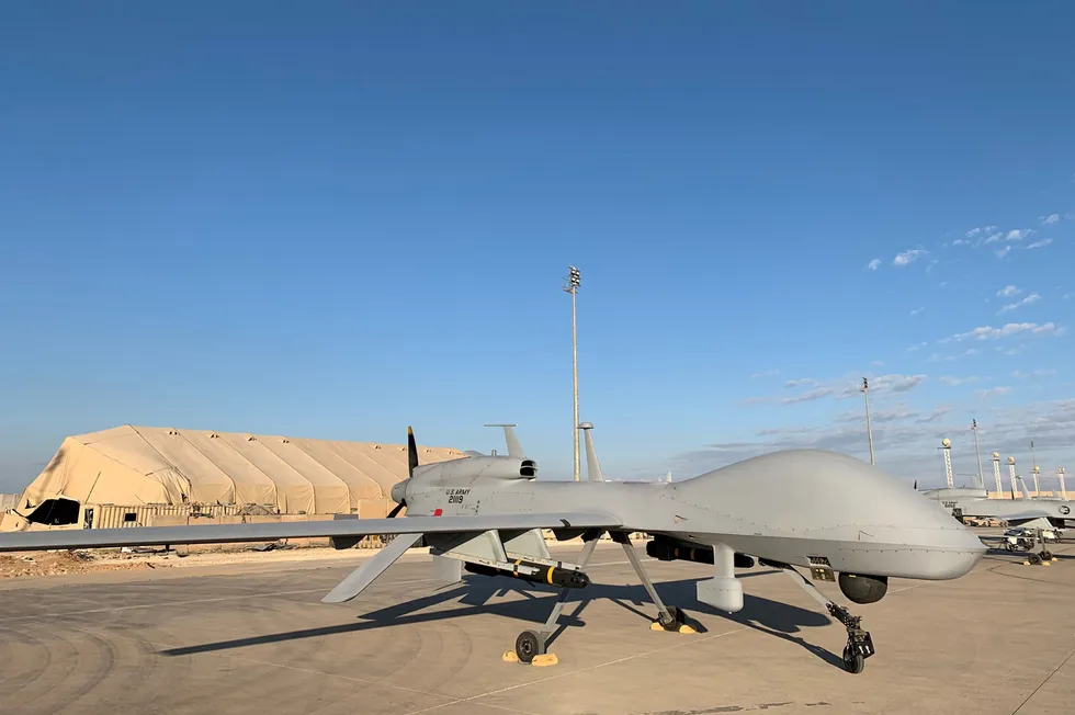 Denne amerikanske dronen i vestlige Irak brukes i kampen mot restene av terrorgruppen IS.