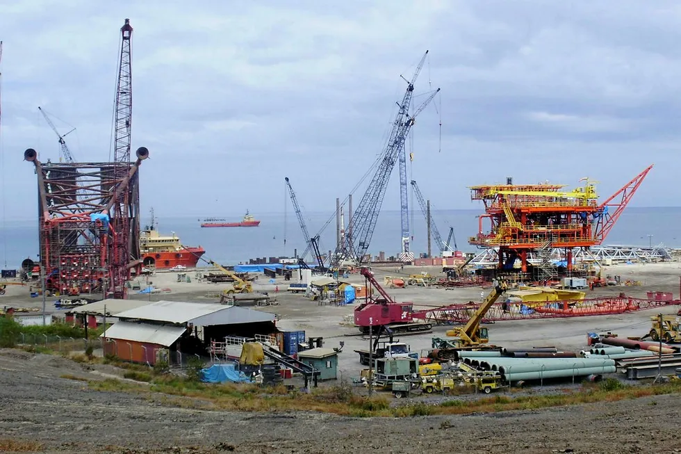 Low in activity: the Trinidad Offshore Fabricators (Tofco) yard in La Brea