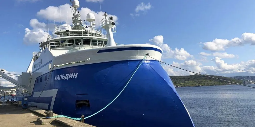 Norebo trawler Kildin. The Russian group is growing in its size and sophistication, but quick wins from Alaska pollock's struggles aren't its goal.