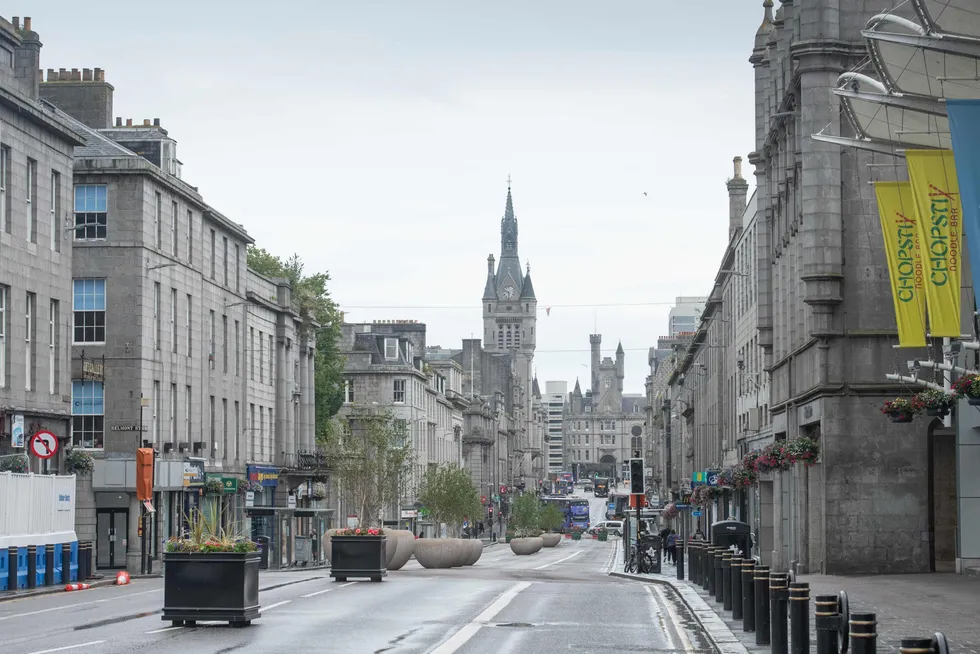 Energy capital: the deserted streets of Aberdeen in August 2020