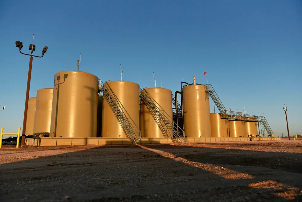 Burgeoning business: storage tanks containing produced water in Texas