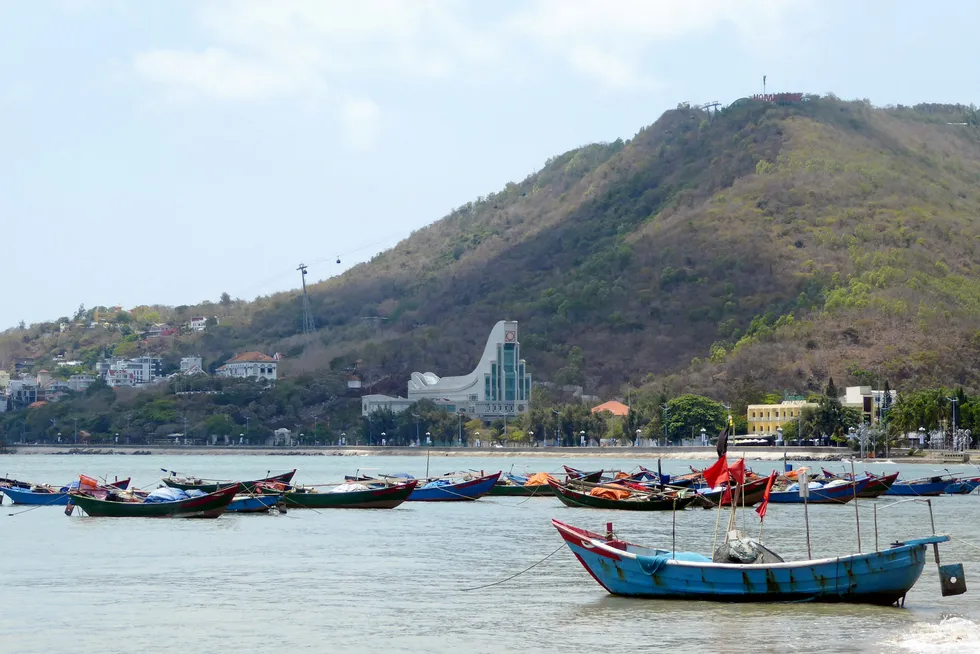 Shallow water: waterside view from Vung Tau, known as Vietnam's oil town