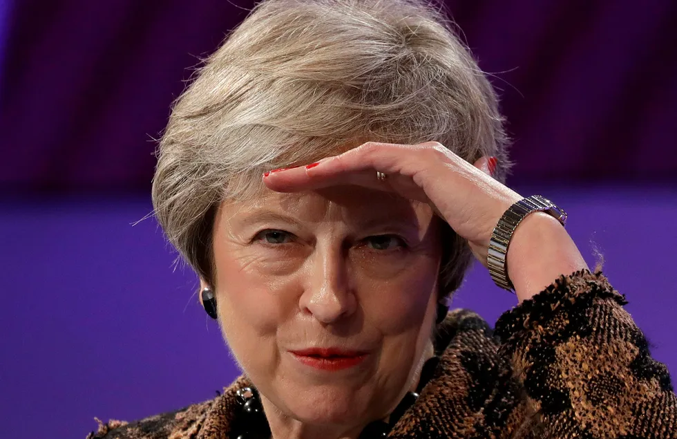 Storbritannias statsminister Theresa May reiste onsdag til Brussel.