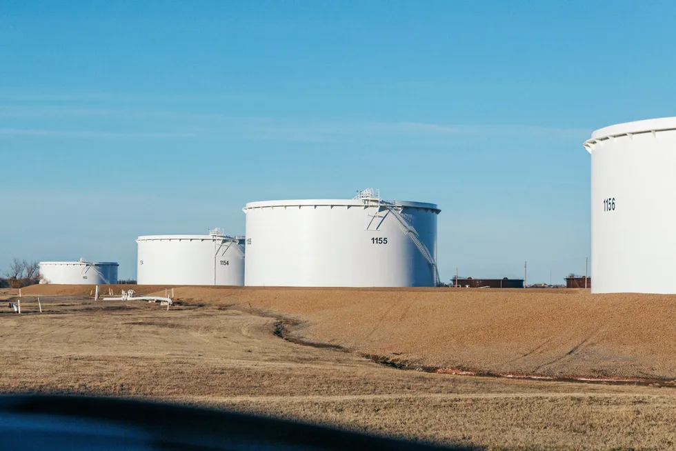 No cushion in Cushing: US oil market supply has tightened, with stocks at the Cushing, Oklahoma storage hub at their lowest in three years