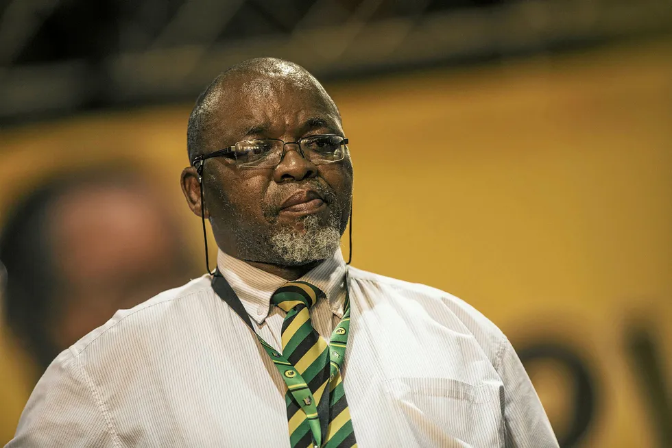 Draft version: South Africa's Mineral Resources Minister Gwede Mantashe