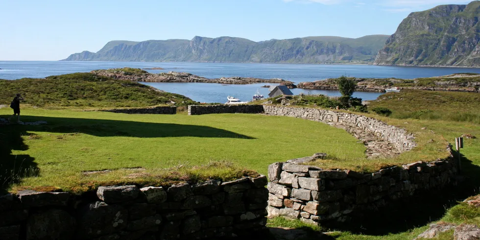 Bilde frå den gamle kyrkjegarden på øya Selja.