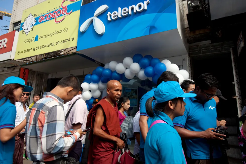 Telenor vil ut av Myanmar. Her fra hovedstaden Yangon.