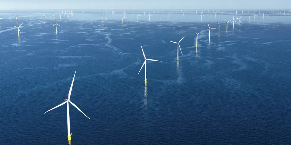 The Danish North Sea wind farm of Anholt